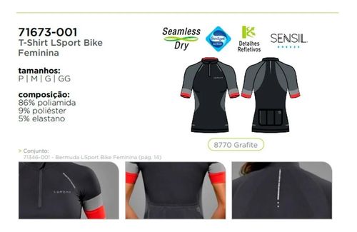 Camiseta Lupo p/ Ciclismo  Feminina