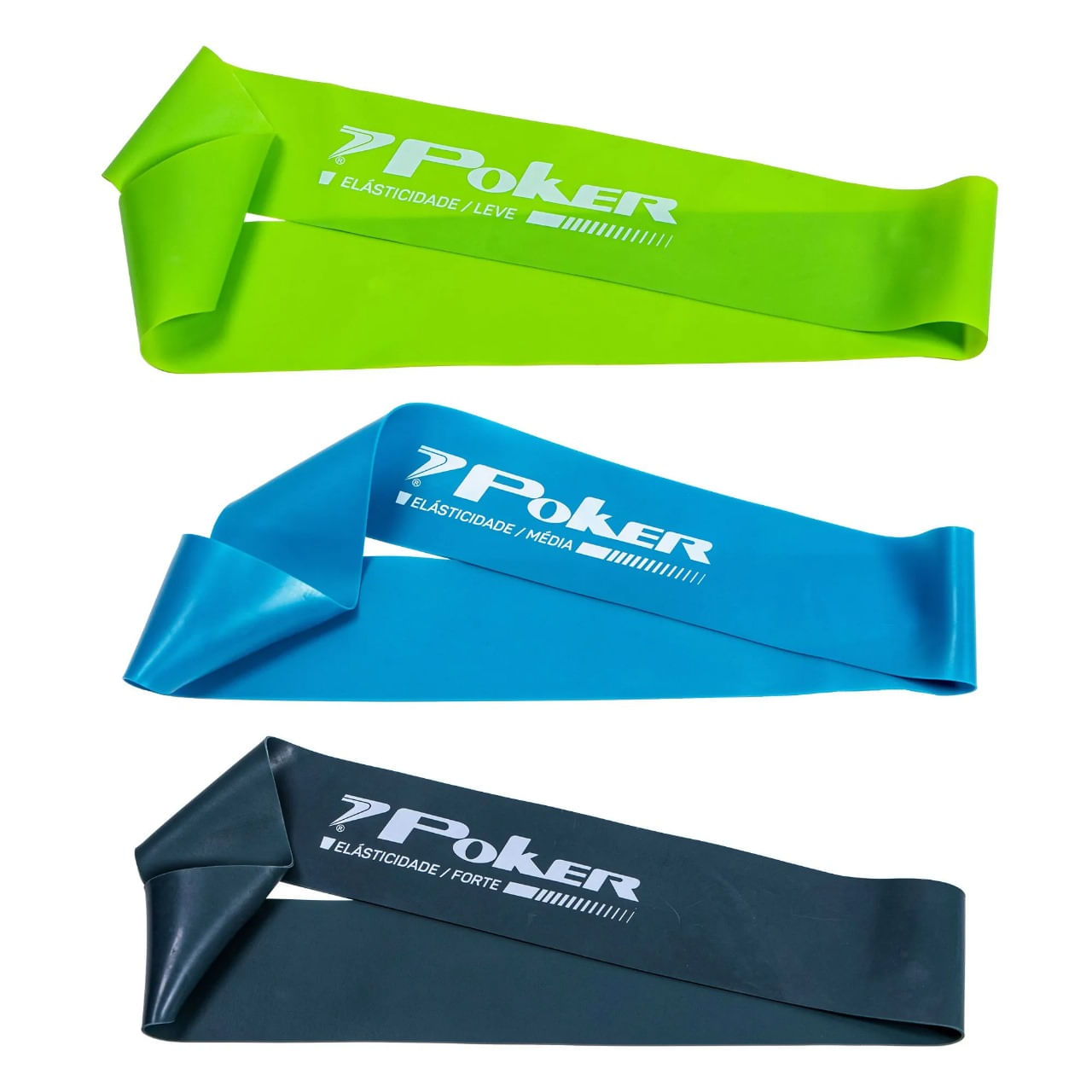Kit Poker com 3 Mini Bands Leve/Média/Forte
