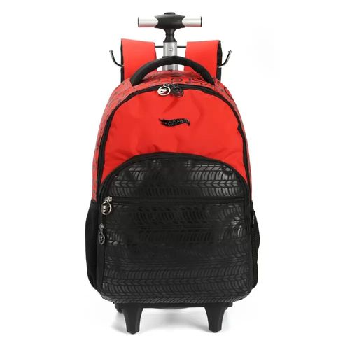 Mochila Luxcel com Rodinhas Hot Weels