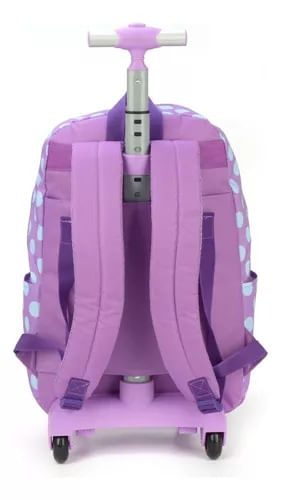 Mochila Up4You com Rodinhas Com Bolinhas