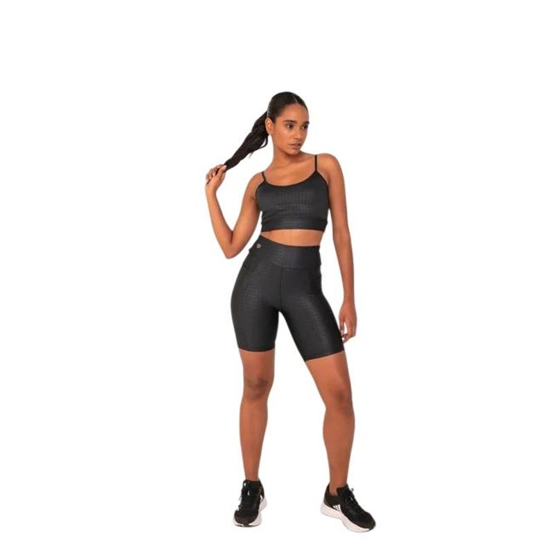 Bermuda Amei Com Bolsos Laterais Croco_P03