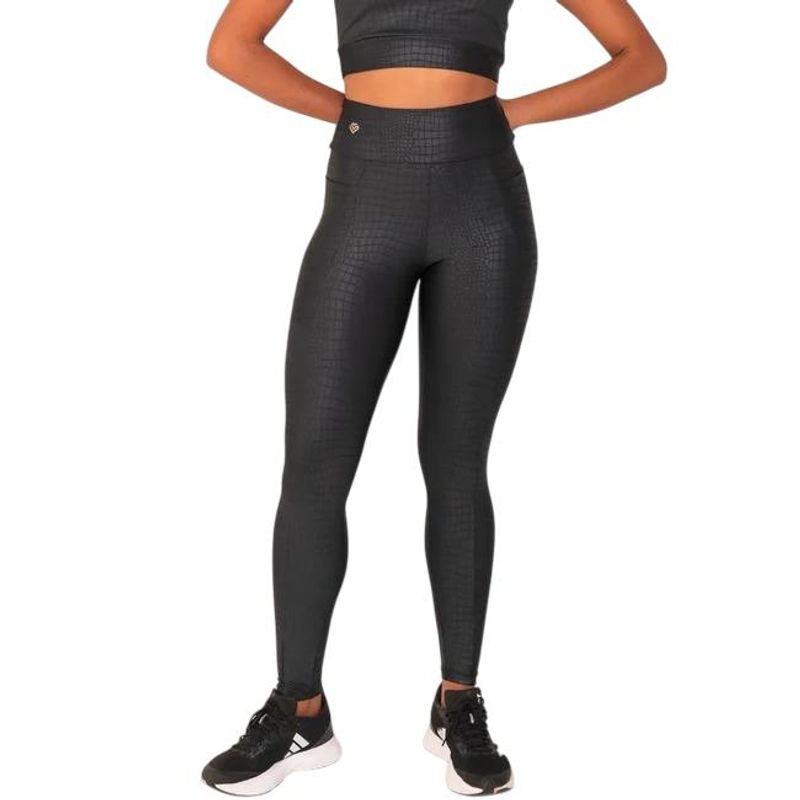 Calça Amei Legging Com Bolso Laterais Croco_P01