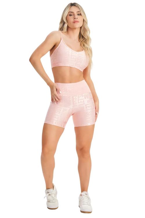 Shorts Let's Gym Velvet Name | Feminino