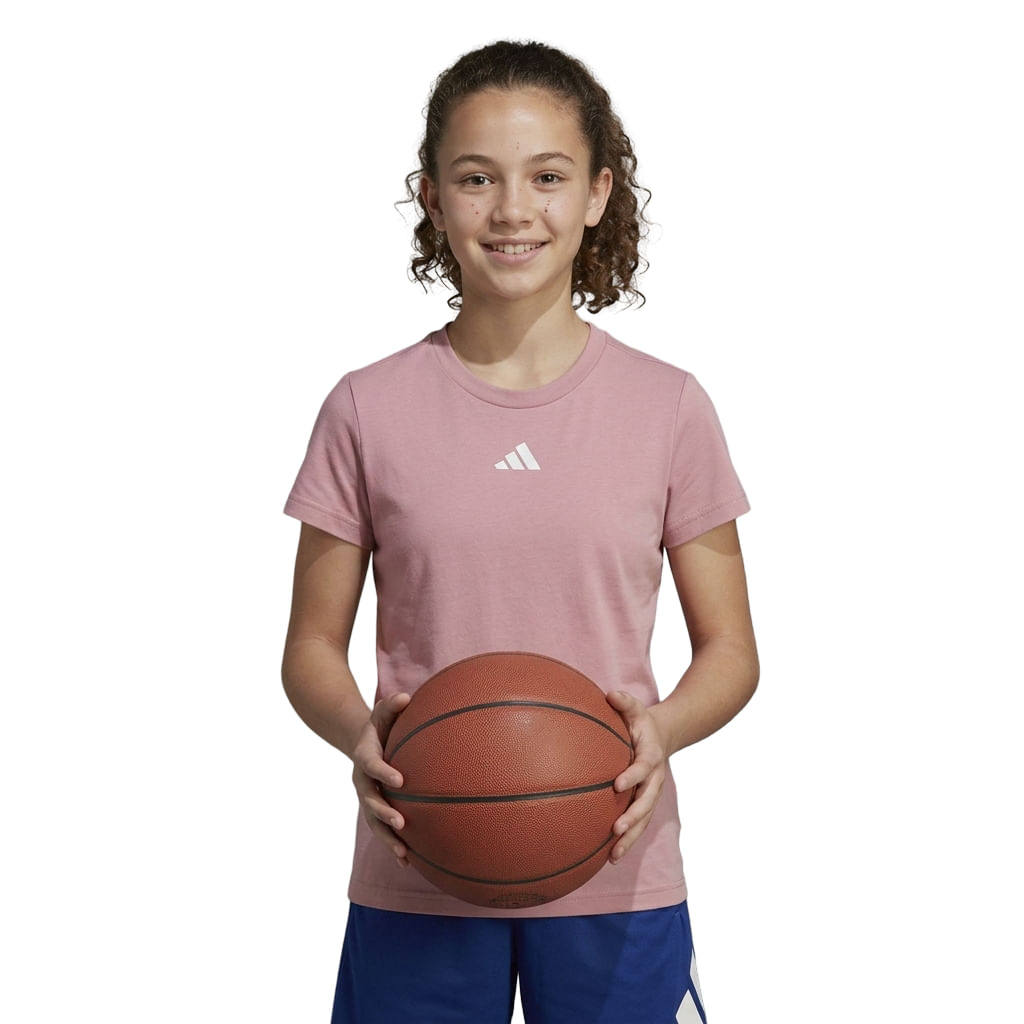Camiseta Adidas Train Essentials Logo Infantil Feminina