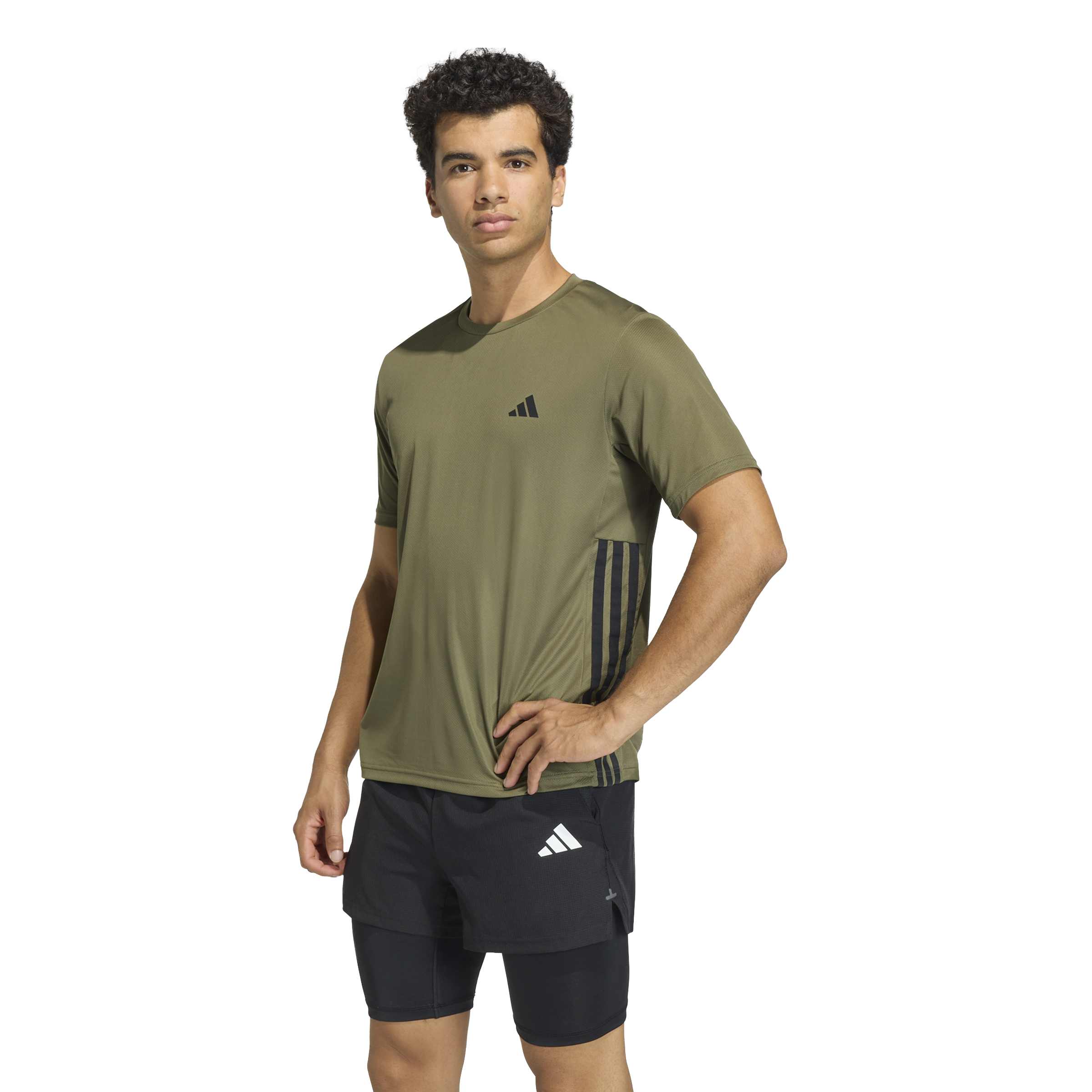 Camiseta Adidas Workout Essentials Base 3-Stripes Masculina
